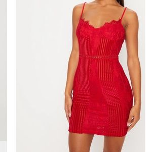 Red Lace Mini Dress